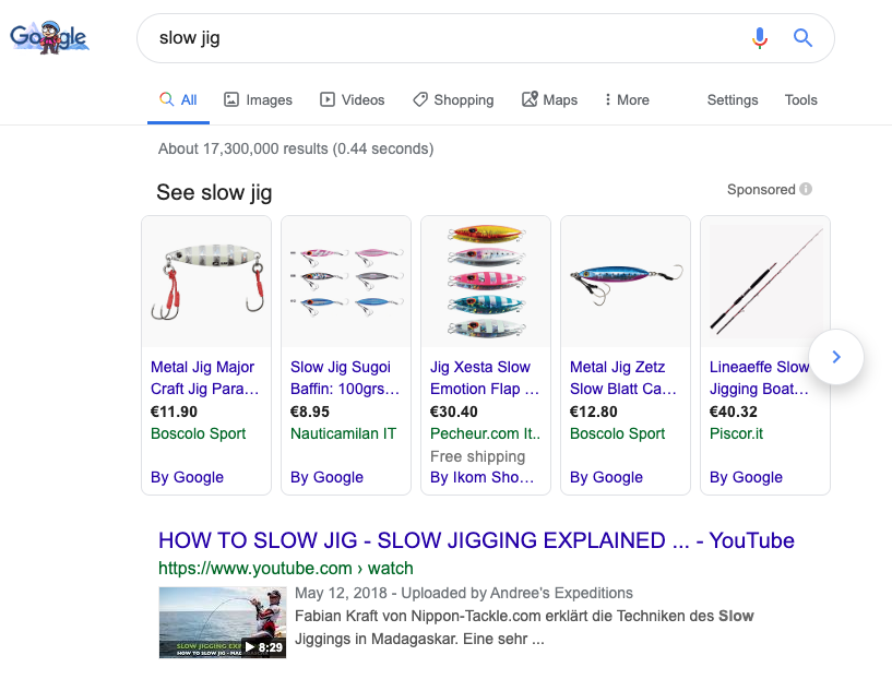 Google Search Result Page SERP